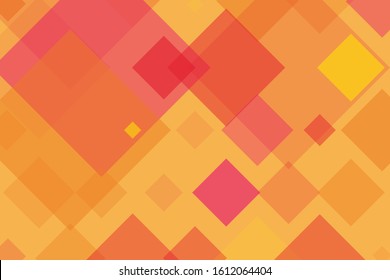 Pink-orange rhombus on light background. Abstract card. Vector illustration, banner. Geometric line shape pattern. Vector card, banner. Colorful geometric background design. Pale backdrop.