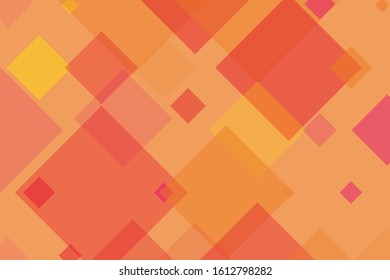 Pink-orange rhombus on light background. Abstract card. Vector illustration, banner. Geometric line shape pattern. Vector card, banner. Colorful geometric background design. Pale backdrop.