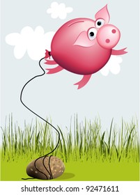 Pink-pig balloon