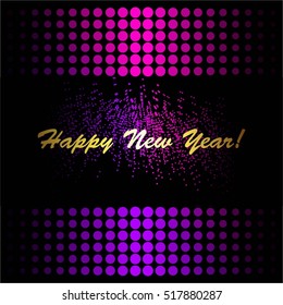 Pink-purple abstract background. Happy New Year!