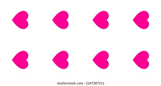 Pinkpurple seamless, repeatable heart shape, icon pattern, texture. Heart wrapper, wrapping paper background