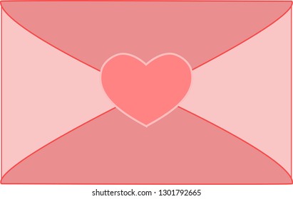 Pink-purple Valentine's day greeting card with red heart. Vector illustration EPS 10.