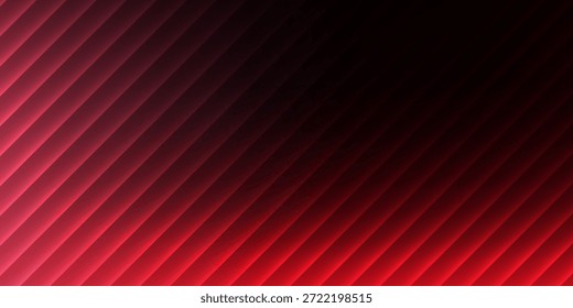 Gradiente abstracto rosa-rojo sobre un fondo negro con rayas de vidrio brillante y ondas suaves, creando un efecto de neón distorsionado diseño abstracto simple