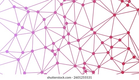 PinkRed Gradient Network on White