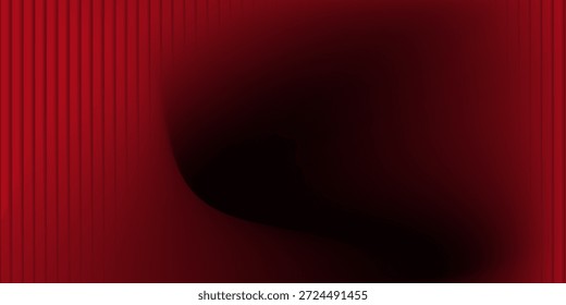 Gradiente rosa-rojo sobre un fondo negro con rayas de vidrio brillante y ondas suaves, creando un efecto de neón distorsionado. Un diseño futurista abstracto con transiciones brillantes