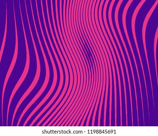 Pink-violet background with lines of different thickness. Halftone effect. Abstract pattern for design layouts, covers, Wallpapers, business cards. Scalable vector illustration