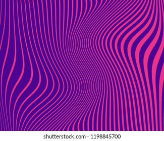 Pink-violet background with lines of different thickness. Halftone effect. Abstract pattern for design layouts, covers, Wallpapers, business cards. Scalable vector illustration