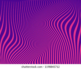 Pink-violet background with lines of different thickness. Halftone effect. Abstract pattern for design layouts, covers, Wallpapers, business cards. Scalable vector illustration