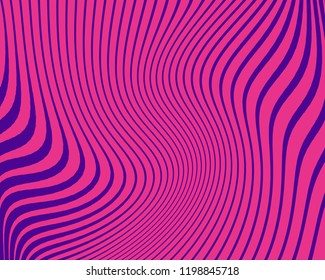 Pink-violet background with lines of different thickness. Halftone effect. Abstract pattern for design layouts, covers, Wallpapers, business cards. Scalable vector illustration