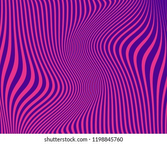 Pink-violet background with lines of different thickness. Halftone effect. Abstract pattern for design layouts, covers, Wallpapers, business cards. Scalable vector illustration