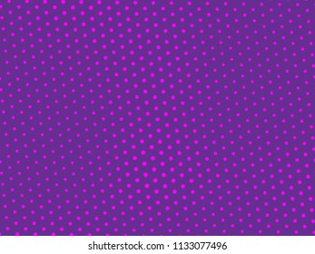 Pink-violet, purple halftone background. Digital gradient. Abstract backdrop with circles, point, dots. Dotted pattern. Futuristic panel Vector illustration