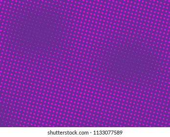 Pink-violet, purple halftone background. Digital gradient. Abstract backdrop with circles, point, dots. Dotted pattern. Futuristic panel Vector illustration