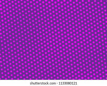 Pink-violet, purple halftone background. Digital gradient. Abstract backdrop with circles, point, dots. Dotted pattern. Futuristic panel Vector illustration