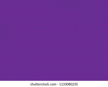 Pink-violet, purple halftone background. Digital gradient. Abstract backdrop with circles, point, dots. Dotted pattern. Futuristic panel Vector illustration