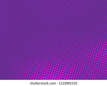 Pink-violet, purple halftone background. Digital gradient. Abstract backdrop with circles, point, dots. Dotted pattern. Futuristic panel Vector illustration