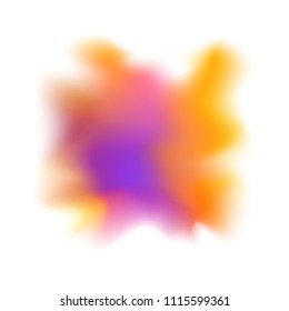 Pink-violet-orange color splash - blurred gradient mesh - digital watercolor