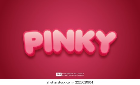 Pinky 3D editable text effect font