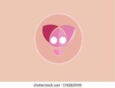 pinky cartoon logo for mascot company