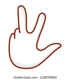 Pinky finger down, shocking symbol icon