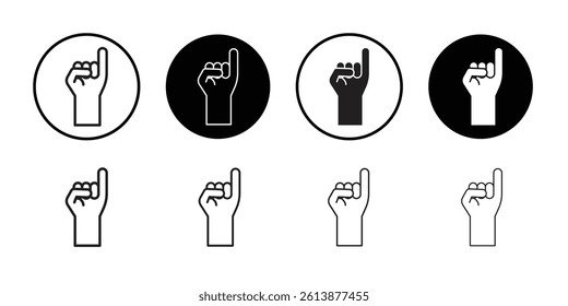 Pinky finger icon Isolated flat vector in outline