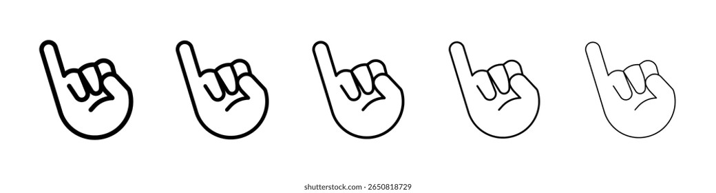Pinky finger icon isolated vector on white background set