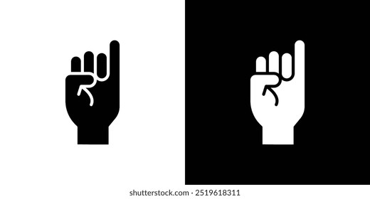 Pinky finger icon linear logo isolated