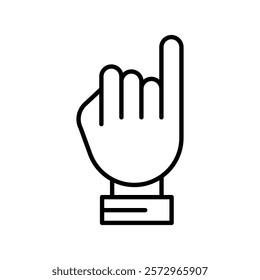 Pinky finger icon simple vector symbol