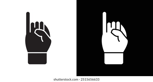 Pinky Finger Symbol Dünne Linie flache Illustration