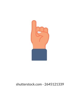 Pinky finger vector icon. Hand gesture icon flat style. perfect use for logo, presentation, website, and more. modern icon design color style