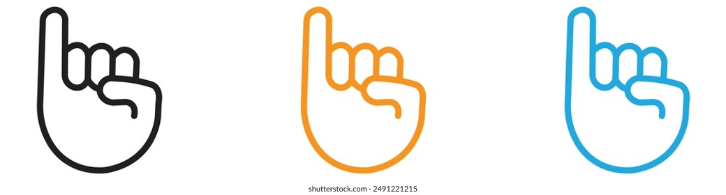 Pinky Finger Vektorgrafik Logo Set Kollektion für Web App ui