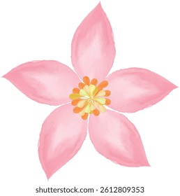 A Pinky Flower brush drawing