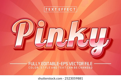 Pinky font Text effect editable