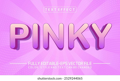 Pinky font Text effect editable