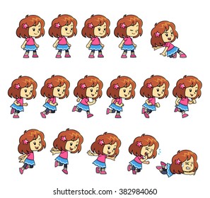 Pinky Girl Game Sprites.
Pinky Girl Game Sprites For Side Scrolling Action Adventure Endless Runner 2D Mobile Game.