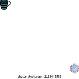 Pinky mirror, illustration, vector on a white background.