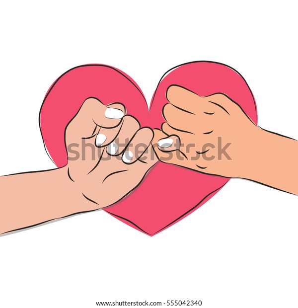 Pinky Promise Stock Vector Royalty Free 555042340 