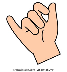 Pinky Promise Mano Gesto Ilustración vectorial de color plano Diseño de Plantilla