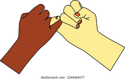 Pinky promise, peace, unify, black history month