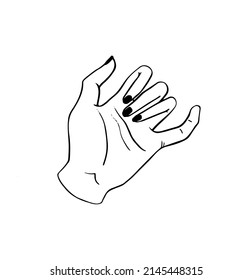 Pinky Sketch Doodle Hand Little Finger Stock Vector (Royalty Free ...