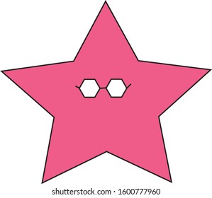 pinky star with glass vector