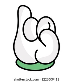 Pinky swear, cartoon hand icon