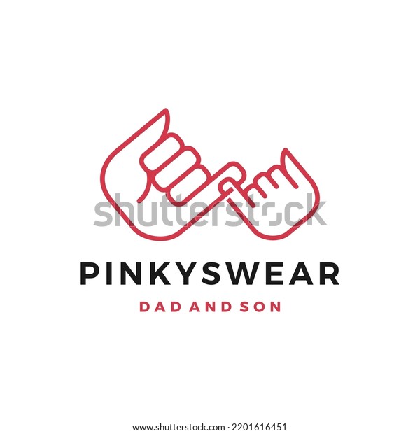 Pinky Swear Promise Dad Son Daughter Stock Vector Royalty Free 2201616451 Shutterstock 