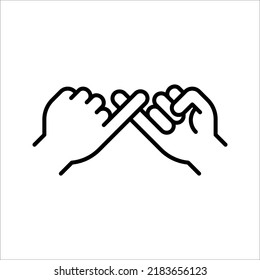 Pinky Swear Pinky Promise Icon Vector Stock Vector (Royalty Free ...