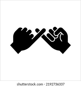 Pinky Swear Pinky Promise Icon Vector Stock Vector (Royalty Free ...