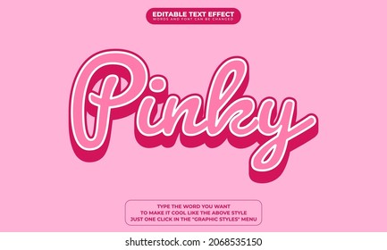 Pinky Text Style Effect with Editable Text