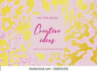 Pinky yellow gradient moving decoration. Liquid fluid trendy shapes. Minimal dynamic cover illustration.  Colorful modern banner, presentation template. Contrast Surface vector art