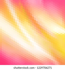 Pink-yellow bright hexagon background. cover