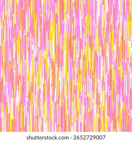 Pink-Yellow Linear Grunge Texture. Bright Design Pattern Showing Vertical Intermixed Pink And Yellow Lines. Colorful Floor, Laminate,Tile, Wallpaper, Gift Wrap, Background, Cover Illustration.
