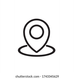 pin,map icon vector sign symbol isolated illustration
