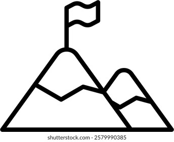 Pinnacle Achievement icon line vector illustration